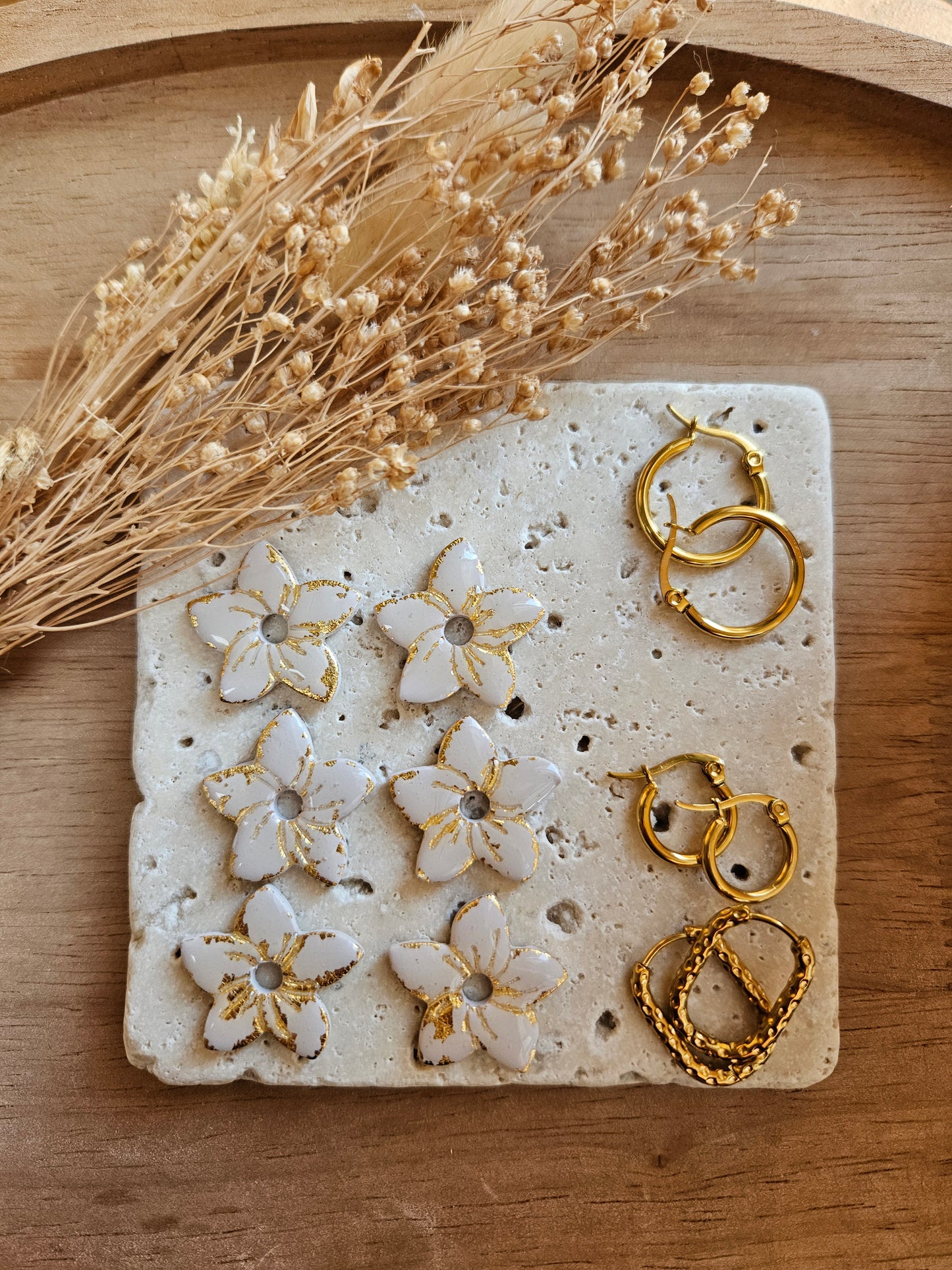 Pampilles interchangeables - Collection Noël "Let it Shine" - ANNIE - BEIGE ET OR