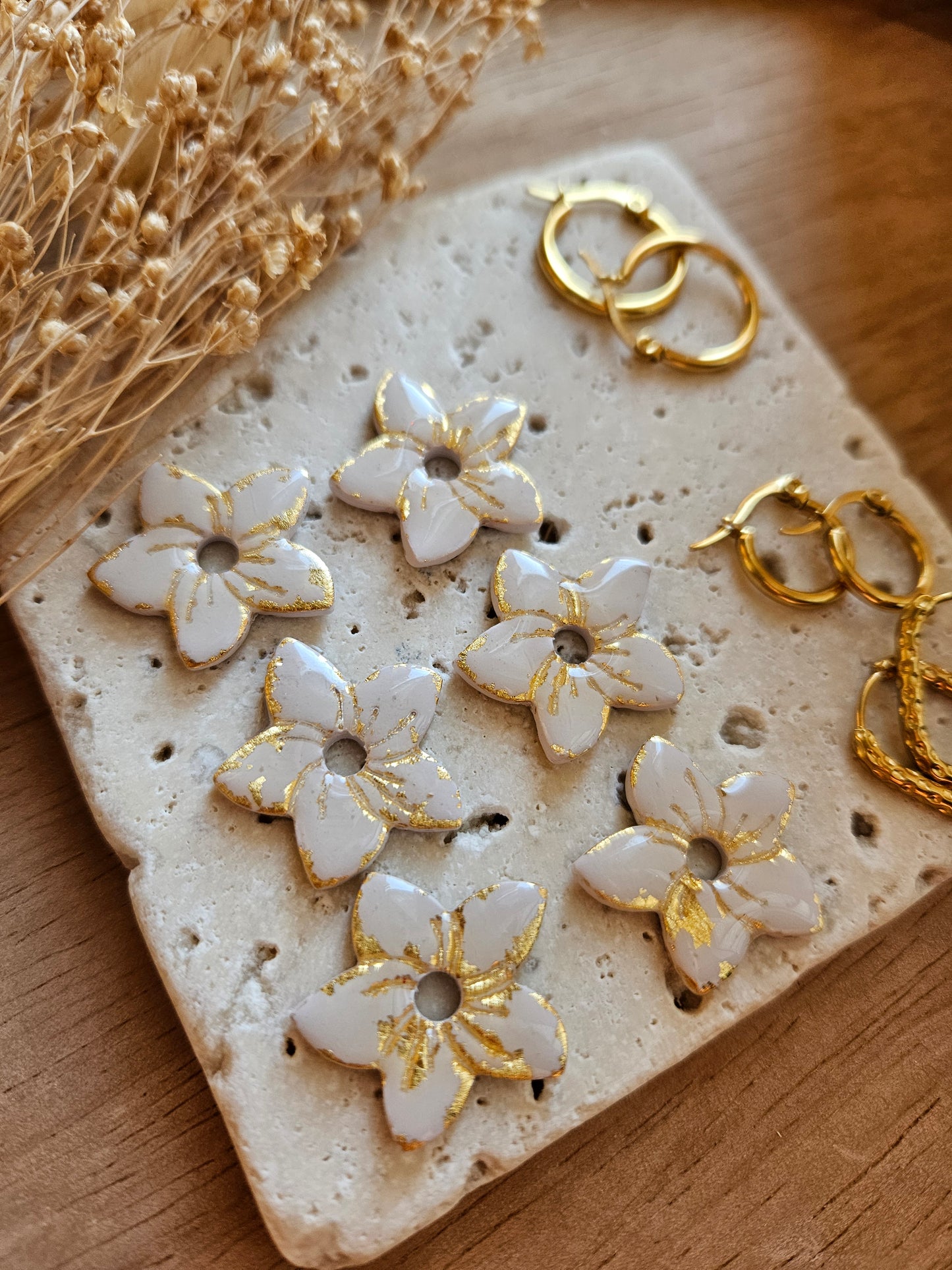 Pampilles interchangeables - Collection Noël "Let it Shine" - ANNIE - BEIGE ET OR