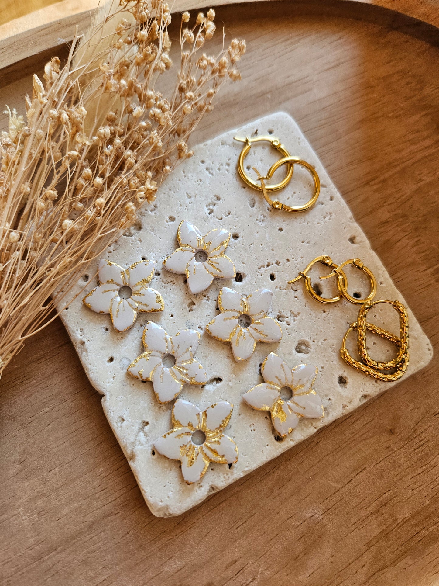 Pampilles interchangeables - Collection Noël "Let it Shine" - ANNIE - BEIGE ET OR