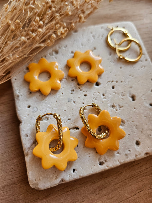 Pampilles interchangeables - par 2 - Collection Noël "Let it Shine" - LISETTE - ORANGE