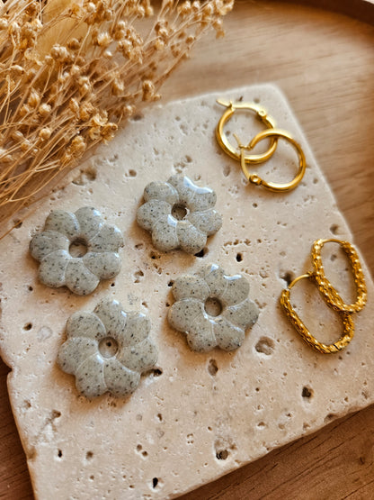 Pampilles interchangeables - par 2 - Collection Noël "Let it Shine" - CAPUCINE - GRANIT ARGENTÉ