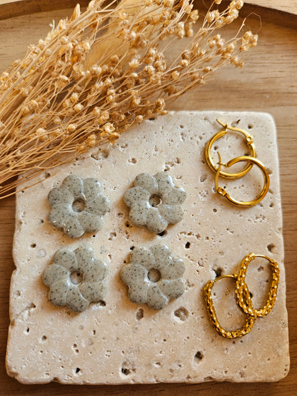 Pampilles interchangeables - par 2 - Collection Noël "Let it Shine" - CAPUCINE - GRANIT ARGENTÉ