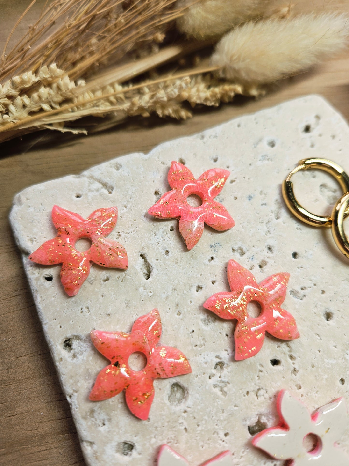 Pampilles interchangeables - par 2 - Collection ST Valentin - LOUISE - Rose & or