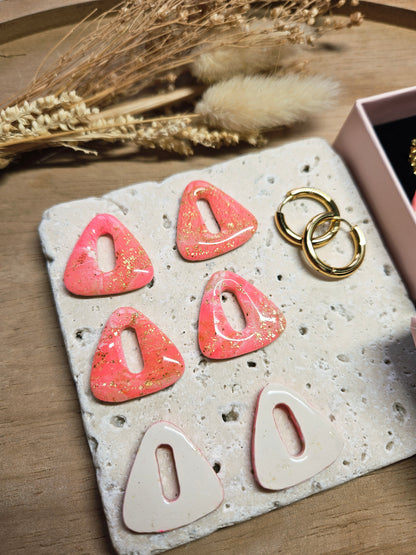 Pampilles interchangeables - par 2 - Collection Saint Valentin - SIMONE - ROSE & OR