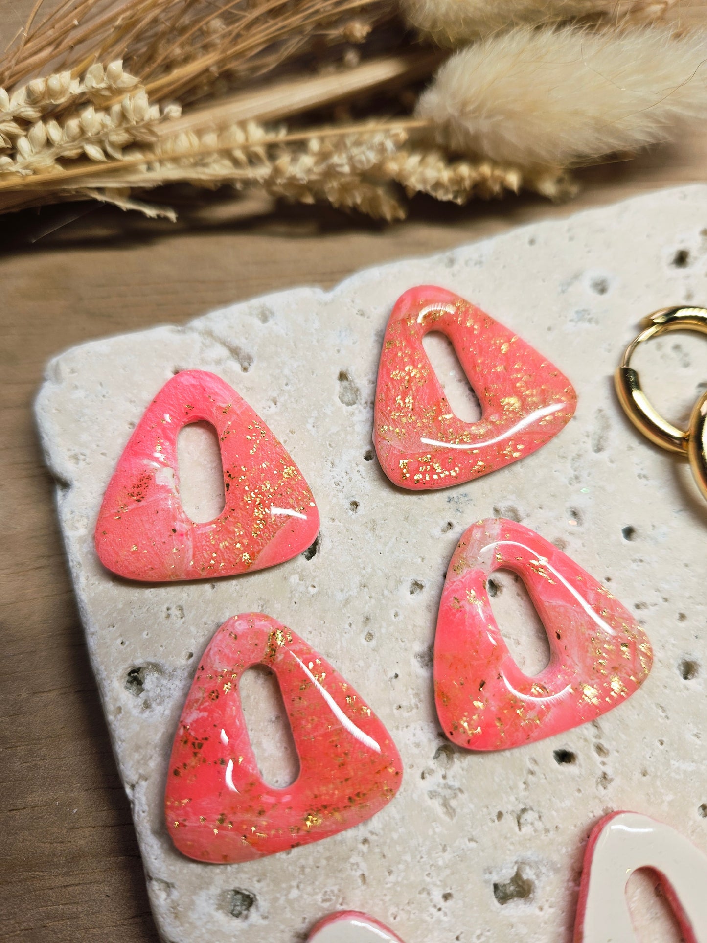 Pampilles interchangeables - par 2 - Collection Saint Valentin - SIMONE - ROSE & OR