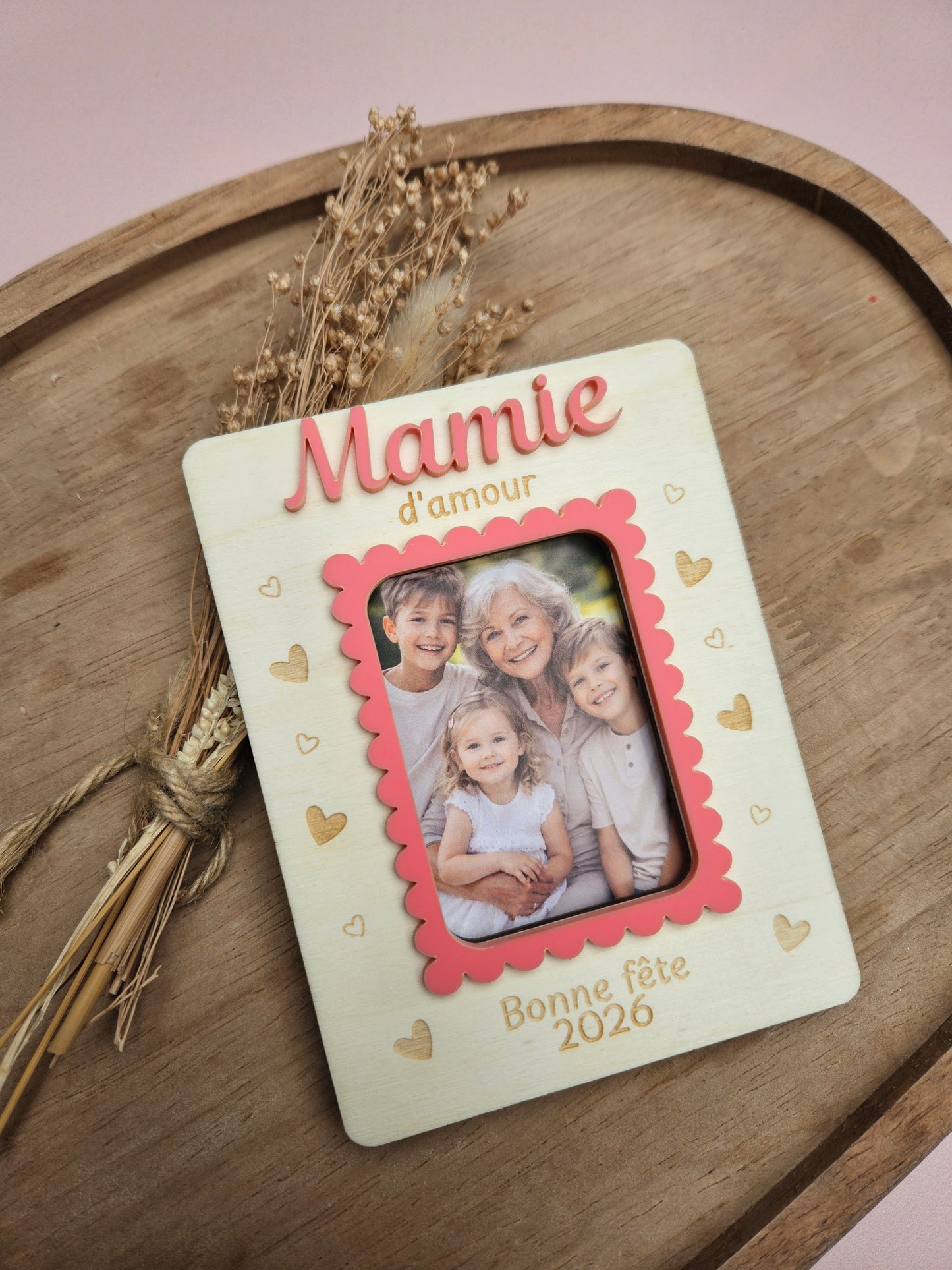 Polaroïd photo personnalisé - cadre feston couleur