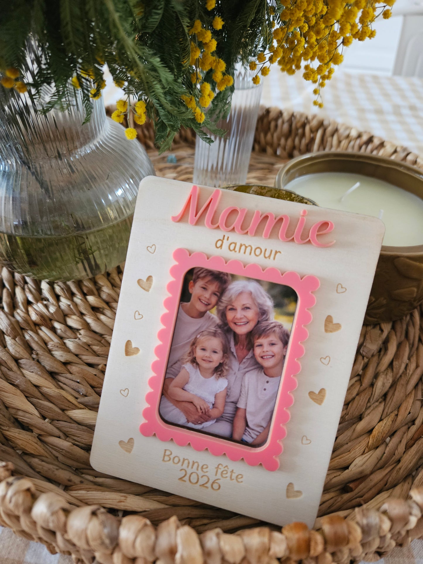 Polaroïd photo personnalisé - cadre feston couleur