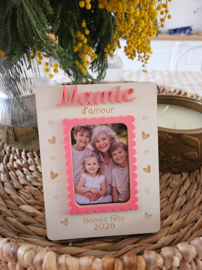 Polaroïd photo personnalisé - cadre feston couleur