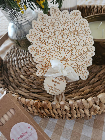Décoration bouquet de fleurs personnalisé bois