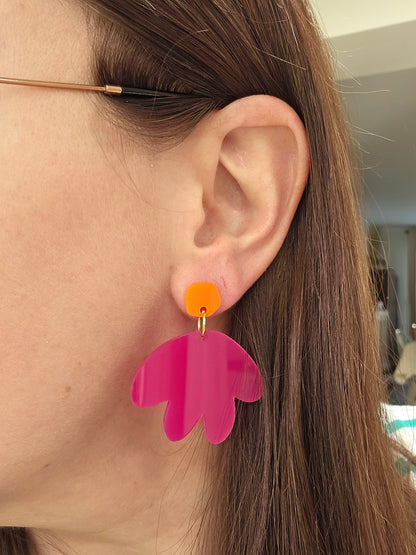 Boucles d'oreilles - MATHILDE - ROSE FUSCHIA