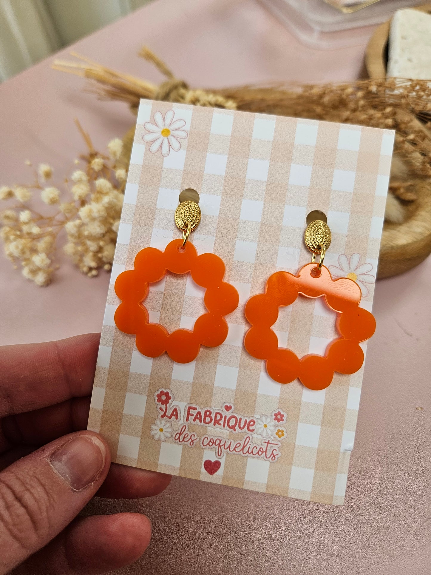 Boucles d'oreilles - BELLA - ORANGE