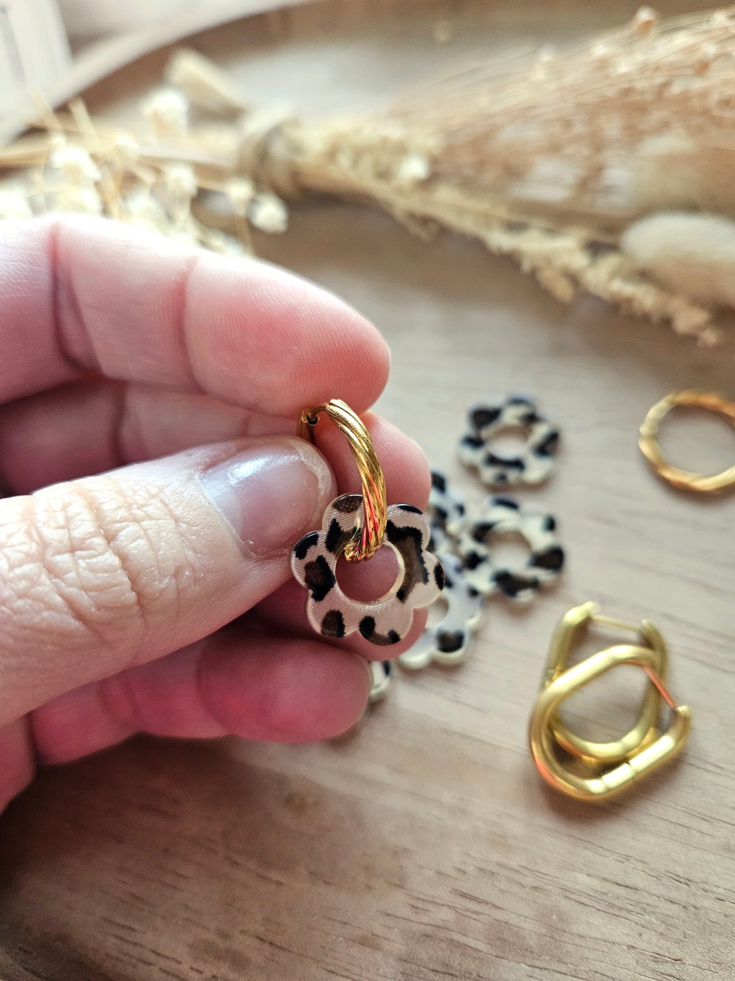 Pampilles interchangeables - par 2 - ZELIE - GRAOU LEOPARD