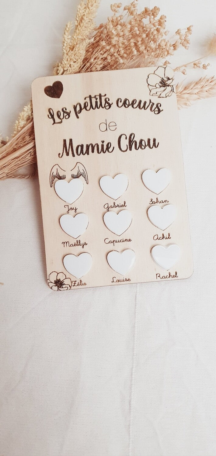 Carte bois mamie / cadeau fête des grands mère / petits enfants / fête des grands mère cadeau personnalisé / cadeau maman / fête des mères