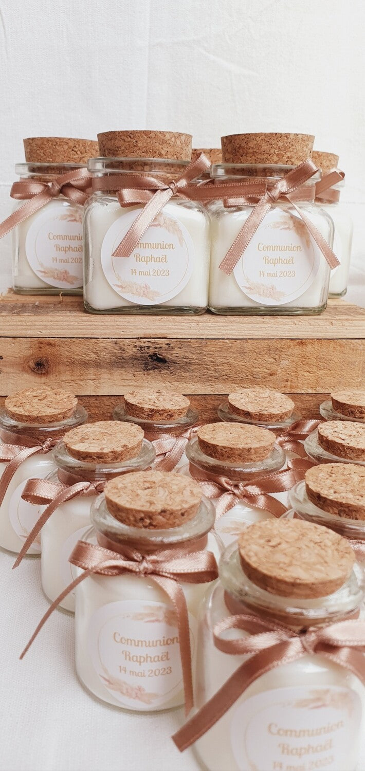 Mini Bougie personnalisée  | cadeau invité |