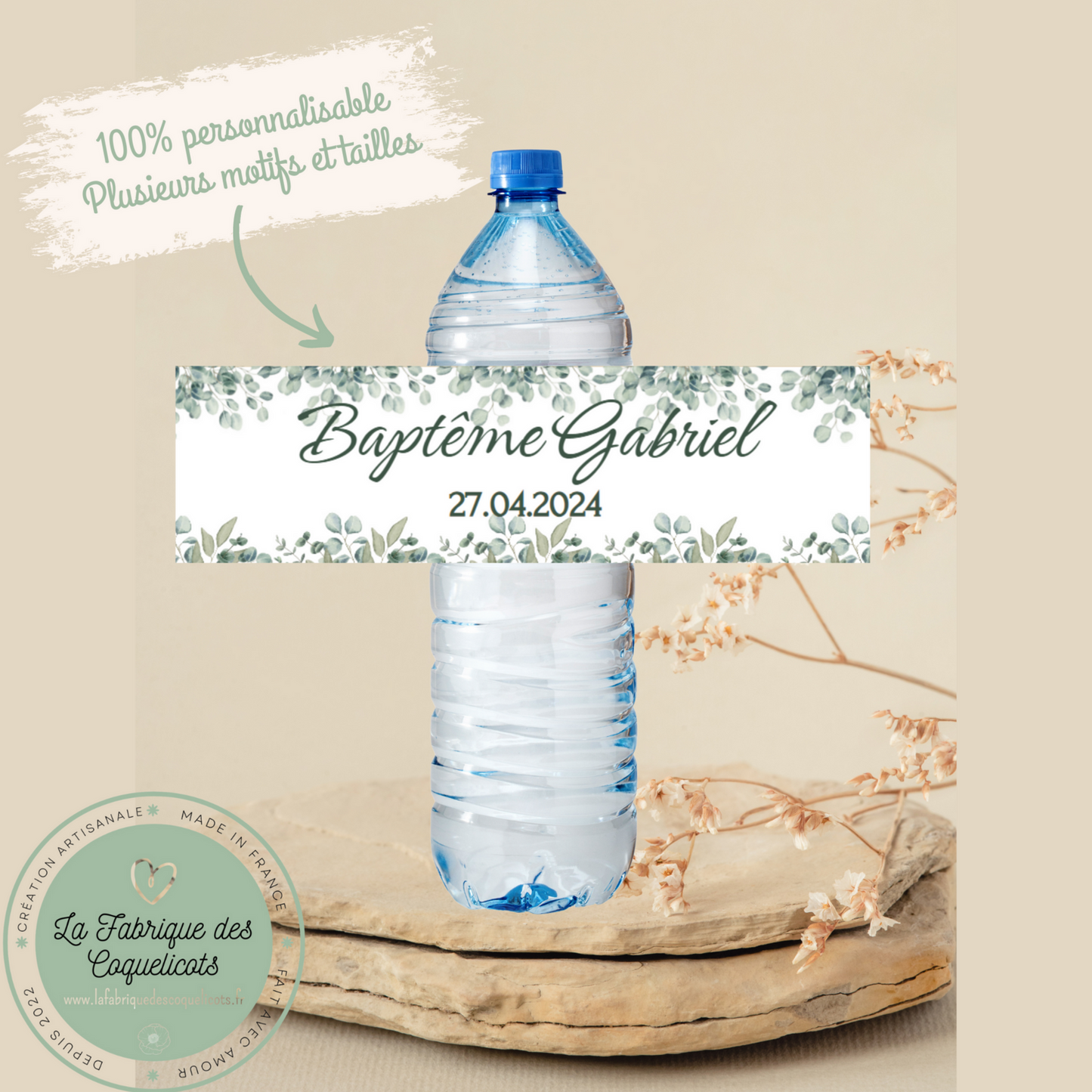 Etiquette autocollante personnalisée |mariage baptême baby shower anniversaire pacs communion