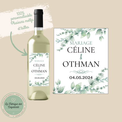 Etiquette autocollante personnalisée |mariage baptême baby shower anniversaire pacs communion