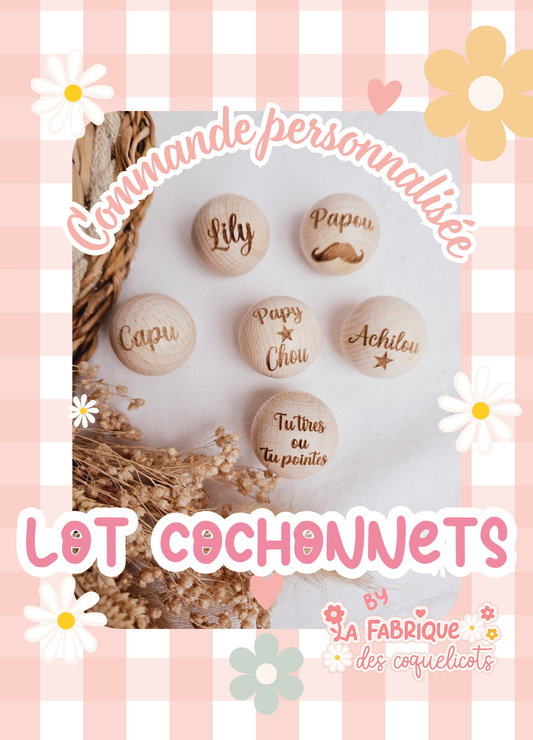 LOT de Cochonnet pétanque personnalisé