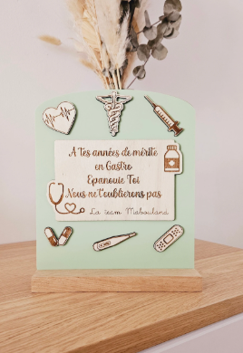 Trophée personnalisé - cadre - cadeau départ retraite - travail collègue amis cadeau homme femme plaque souvenir