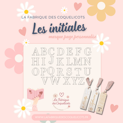 Marque page bois - personnalisé - léopard - initiale