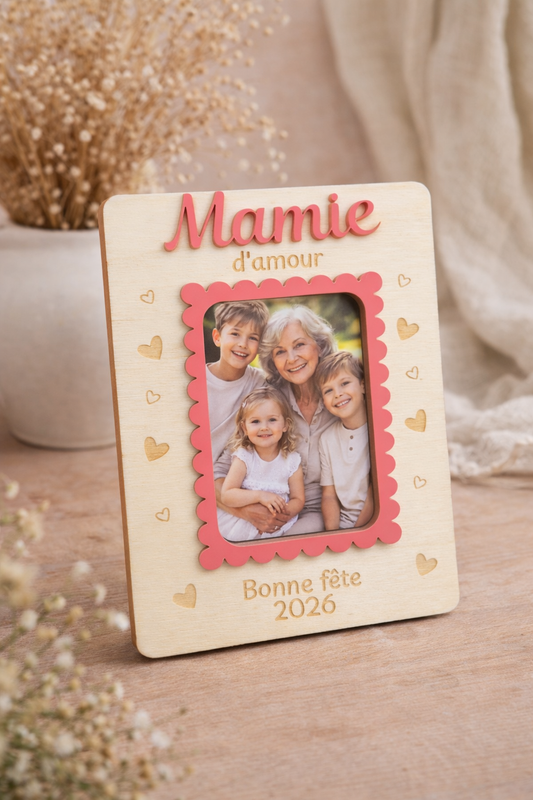 Polaroïd photo personnalisé - cadre feston couleur