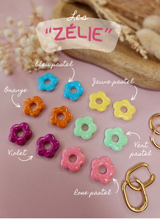 Pampilles interchangeables - par 2 - ZELIE - paillettes réversibles