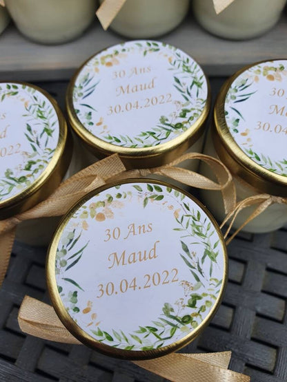 Mini Bougie personnalisée  | cadeau invité |