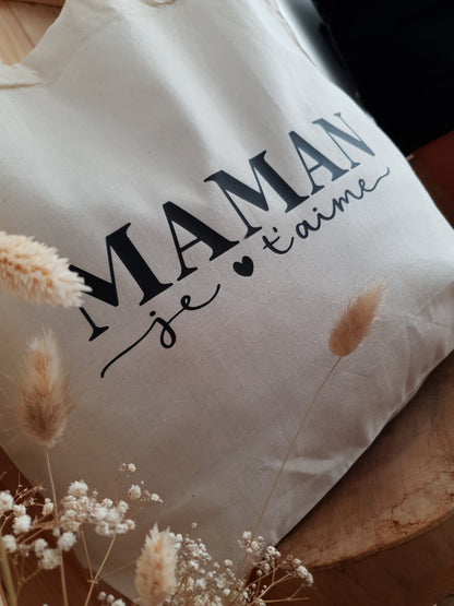 Tot bag  | sac personnalisé | cadeau femme ,idée cadeau femme , sac personnalisé original | maman | maman je t'aime | Noël | anniversaire