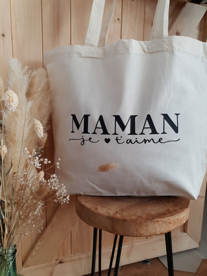 Tot bag  | sac personnalisé | cadeau femme ,idée cadeau femme , sac personnalisé original | maman | maman je t'aime | Noël | anniversaire