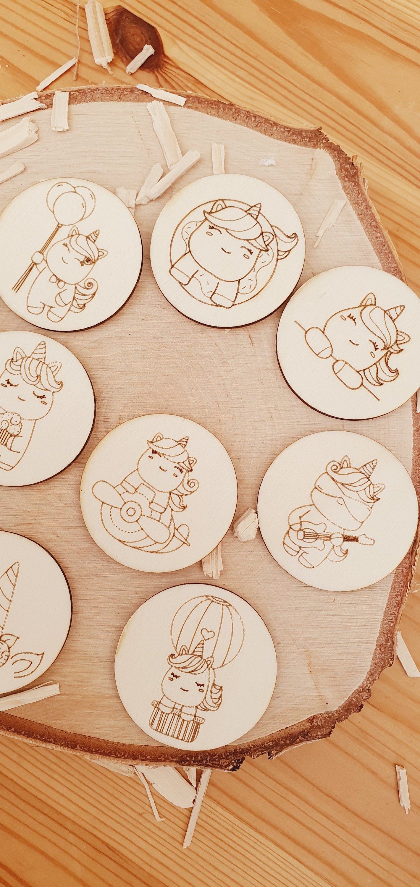 Memory | jeu éducatif | jeu de mémoire | personnalisé | bois | Montessori | jouet apprentissage  enfant | petit enfant | licorne animaux