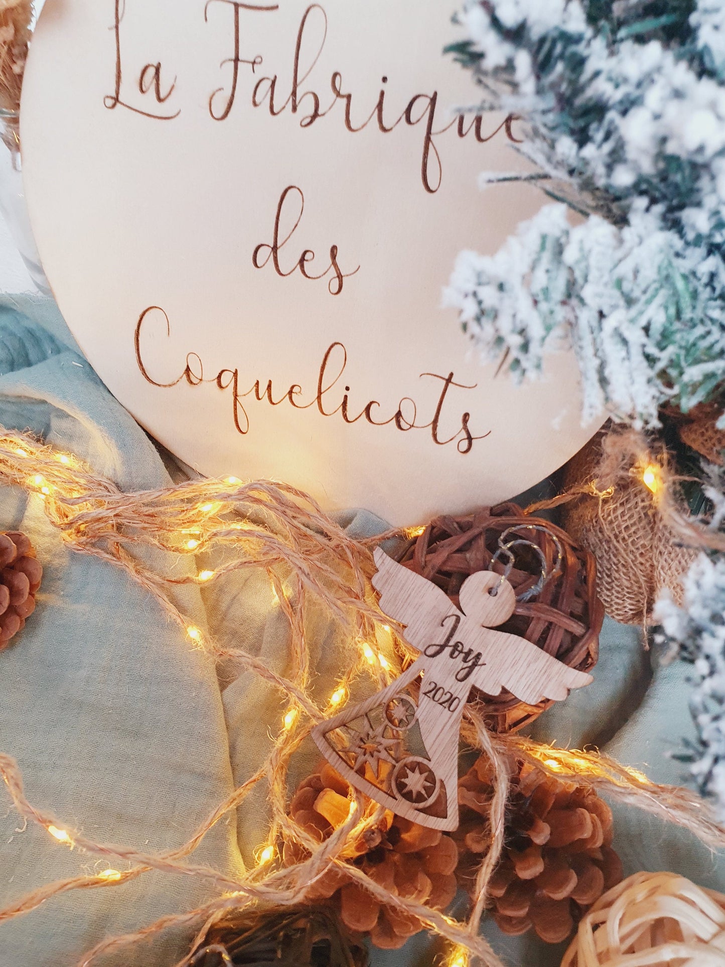 Boule de Noël Ange personnalisée | personnalisable | deuil | ornement souvenir
