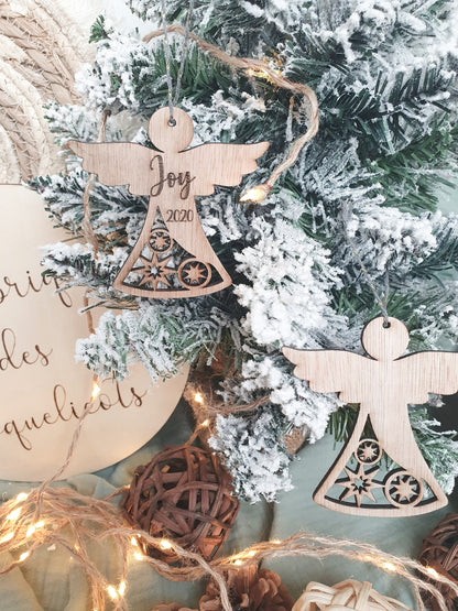 Boule de Noël Ange personnalisée | personnalisable | deuil | ornement souvenir