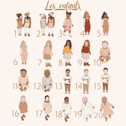 Mug céramique ou métal vintage personnalisé de Noël | Enfant jumelle jumeau | cadeau personnalisé, nounou maitresse atsem tatie mamie papy