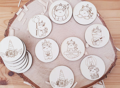 Memory | jeu éducatif | jeu de mémoire | personnalisé | bois | Montessori | jouet apprentissage  enfant | petit enfant | licorne animaux