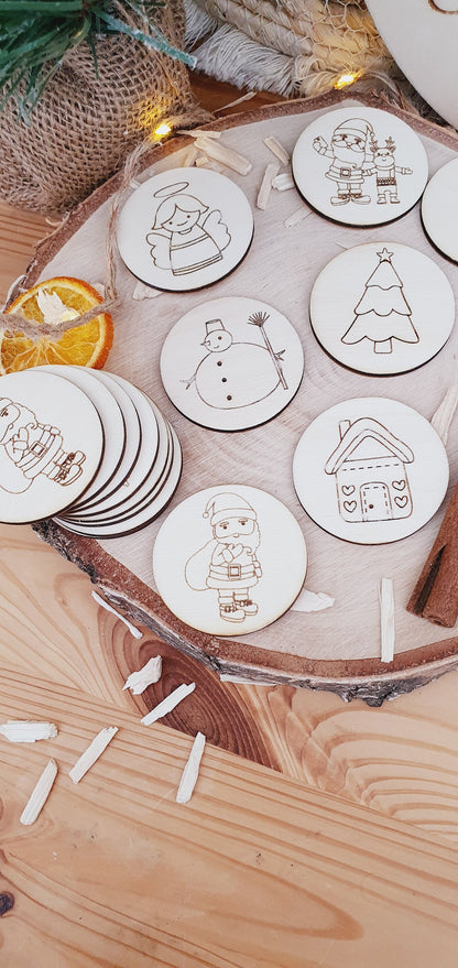 Memory | jeu éducatif | jeu de mémoire | personnalisé | bois | Montessori | jouet apprentissage  enfant | petit enfant | thème noel