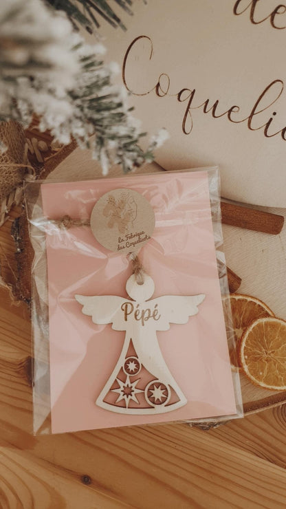 Boule de Noël Ange personnalisée | personnalisable | deuil | ornement souvenir