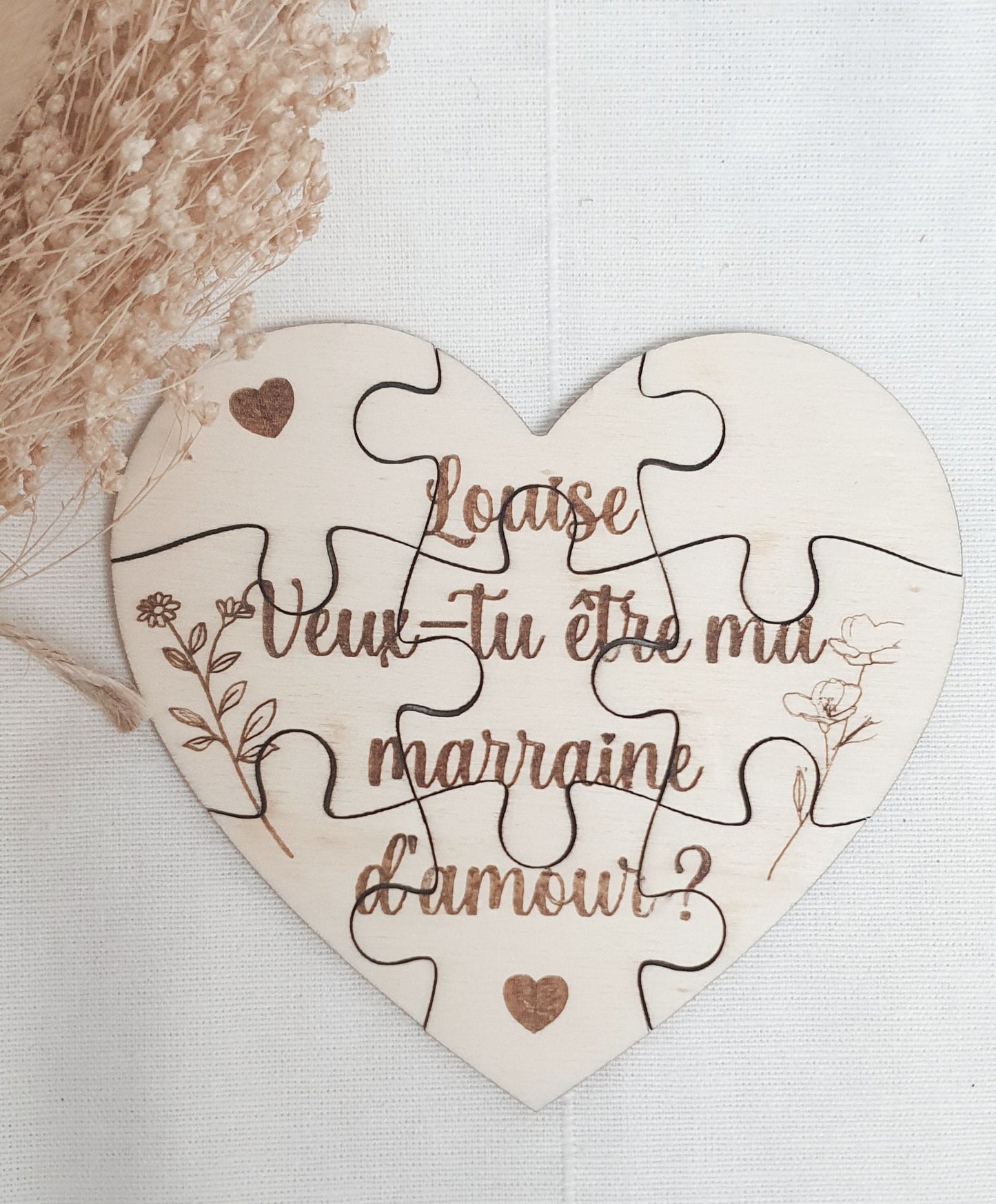 Puzzle personnalisé | Marraine parrain témoin mamie papy | grossesse