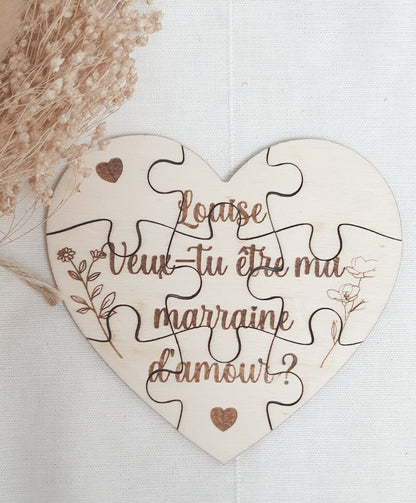 Puzzle personnalisé | Marraine parrain témoin mamie papy | grossesse