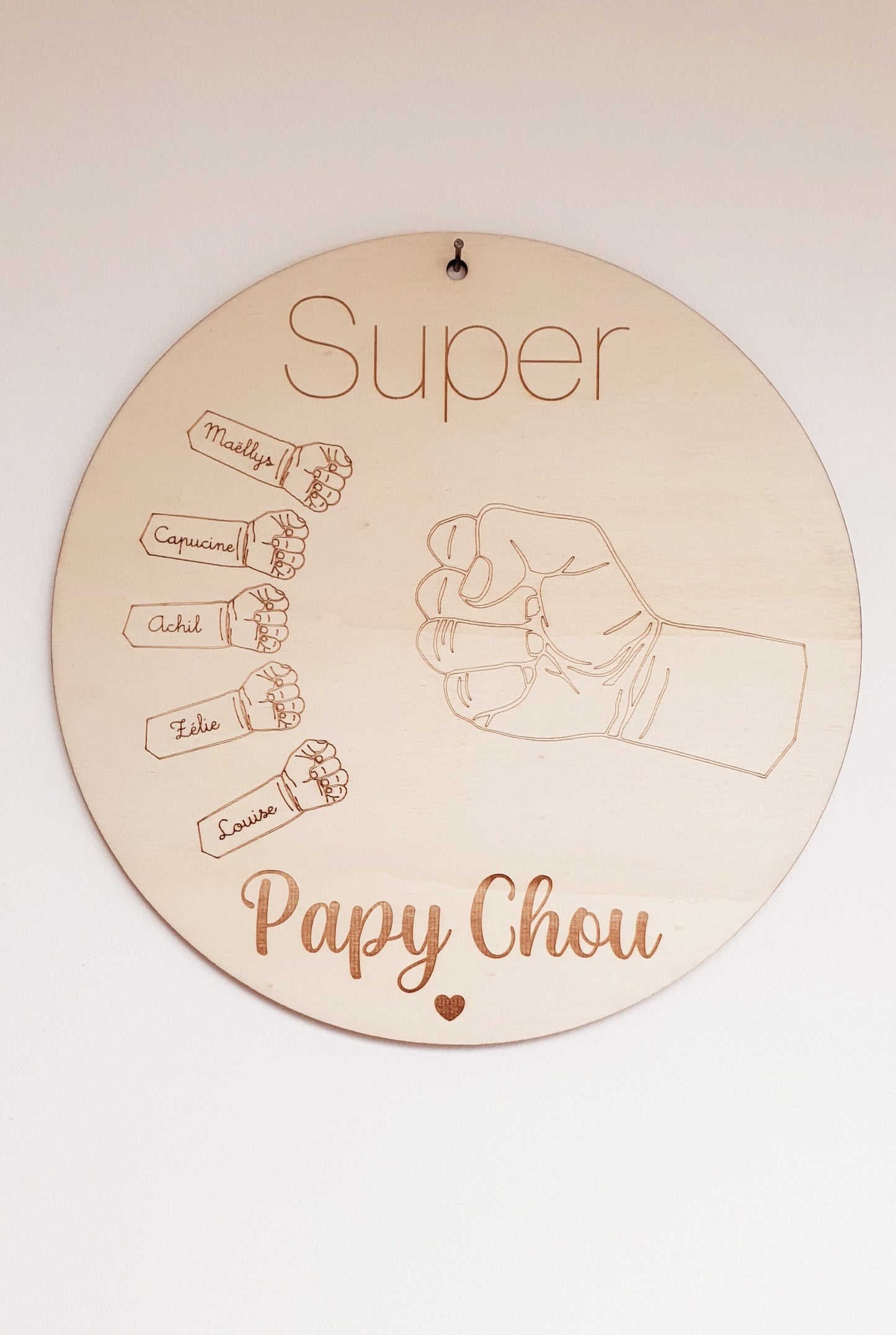 Cadre main papa papy grand père | cadeau personnalisé |