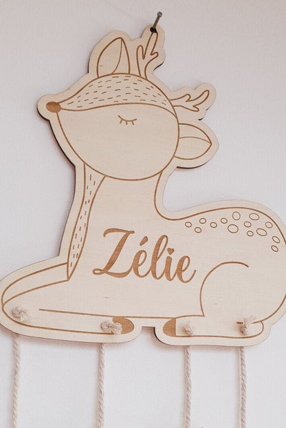 Suspension murale / décoration chambre enfant / info naissance / cadeau de naissance / BICHE