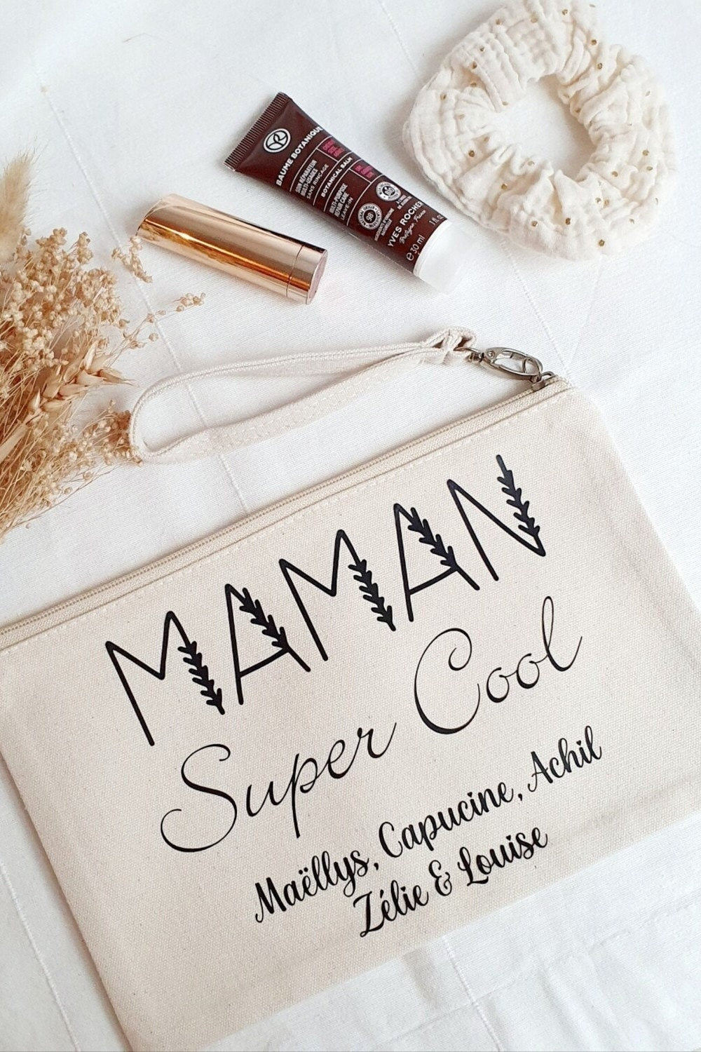 Trousse coton personnalisé / MAMAN / cadeau fête des mamans / fête des mères / trousse coton / cadeau femme