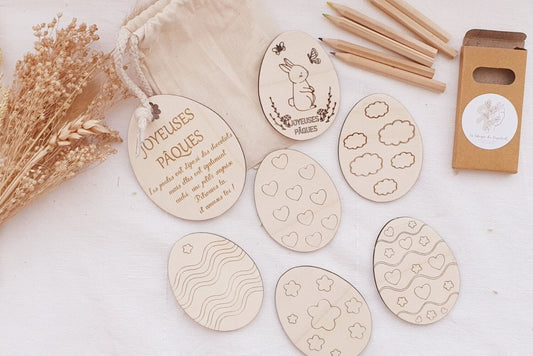 KIT a colorier Pâques / activité enfant / montessori / kit créatif / cadeau personnalisé / bébé / enfant