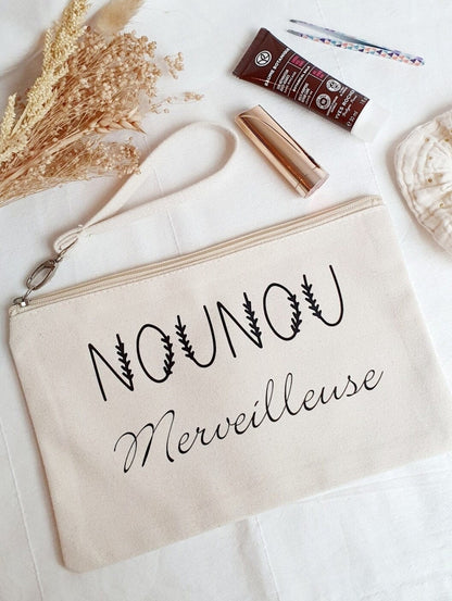 Trousse coton personnalisé / MAMAN / cadeau fête des mamans / fête des mères / trousse coton / cadeau femme