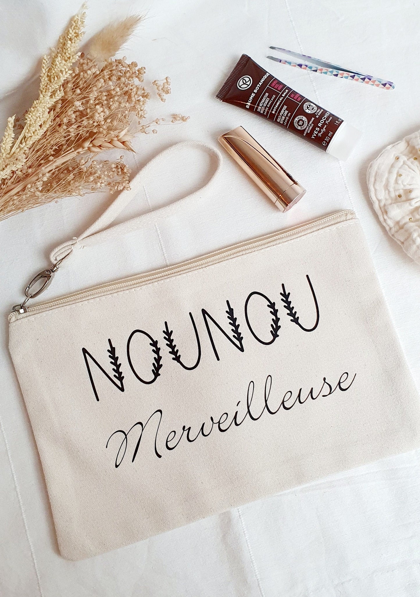 Trousse coton personnalisé / MAITRESSE ATSEM NOUNOU / cadeau maitresse  / trousse coton / cadeau femme / cadeau école / fin d'année scolaire