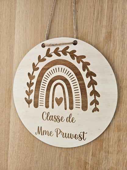 Plaque porte maitresse ou maitre | professeur | cadeau école maternelle collège