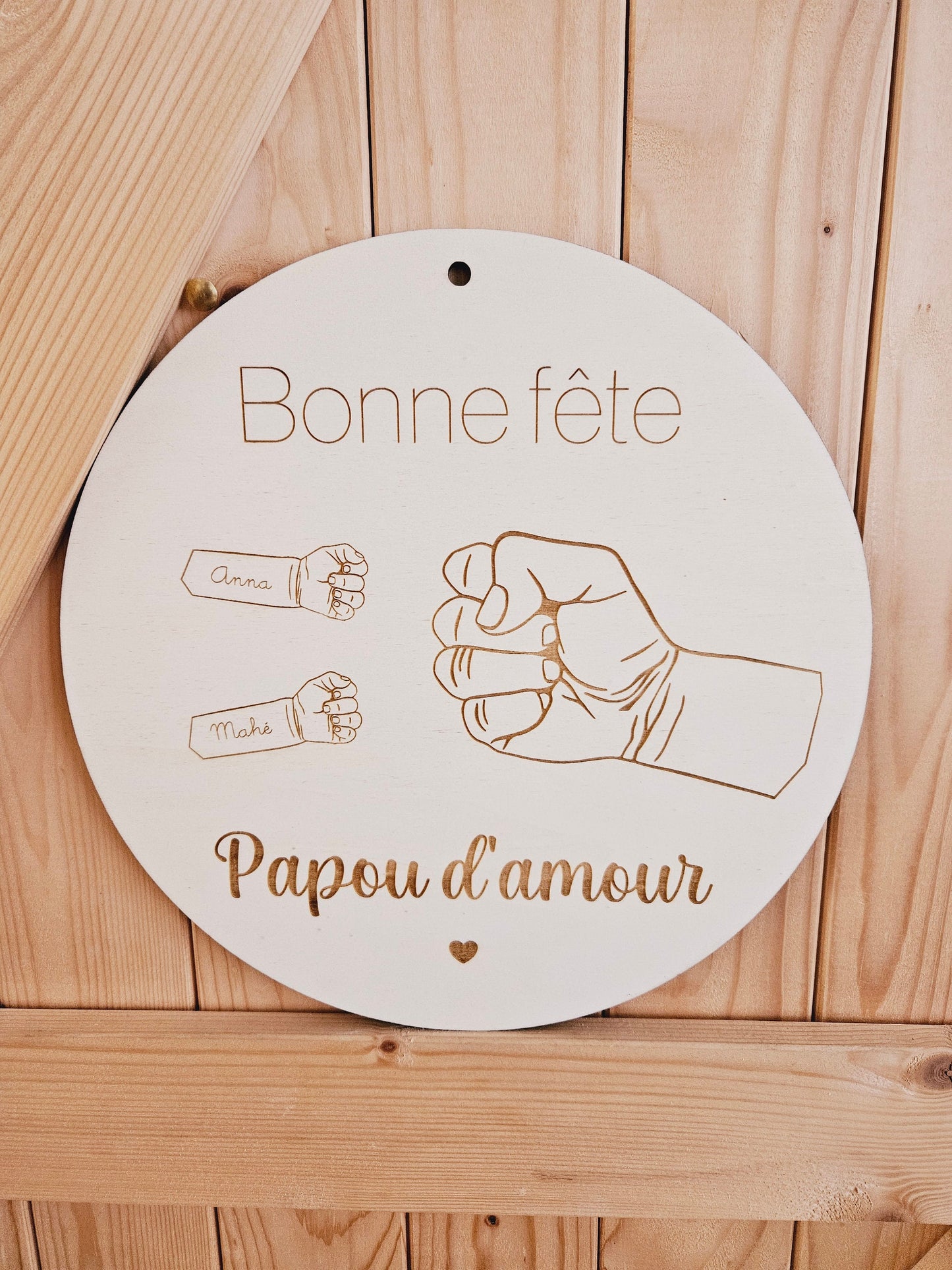 Cadre main papa papy grand père | cadeau personnalisé |
