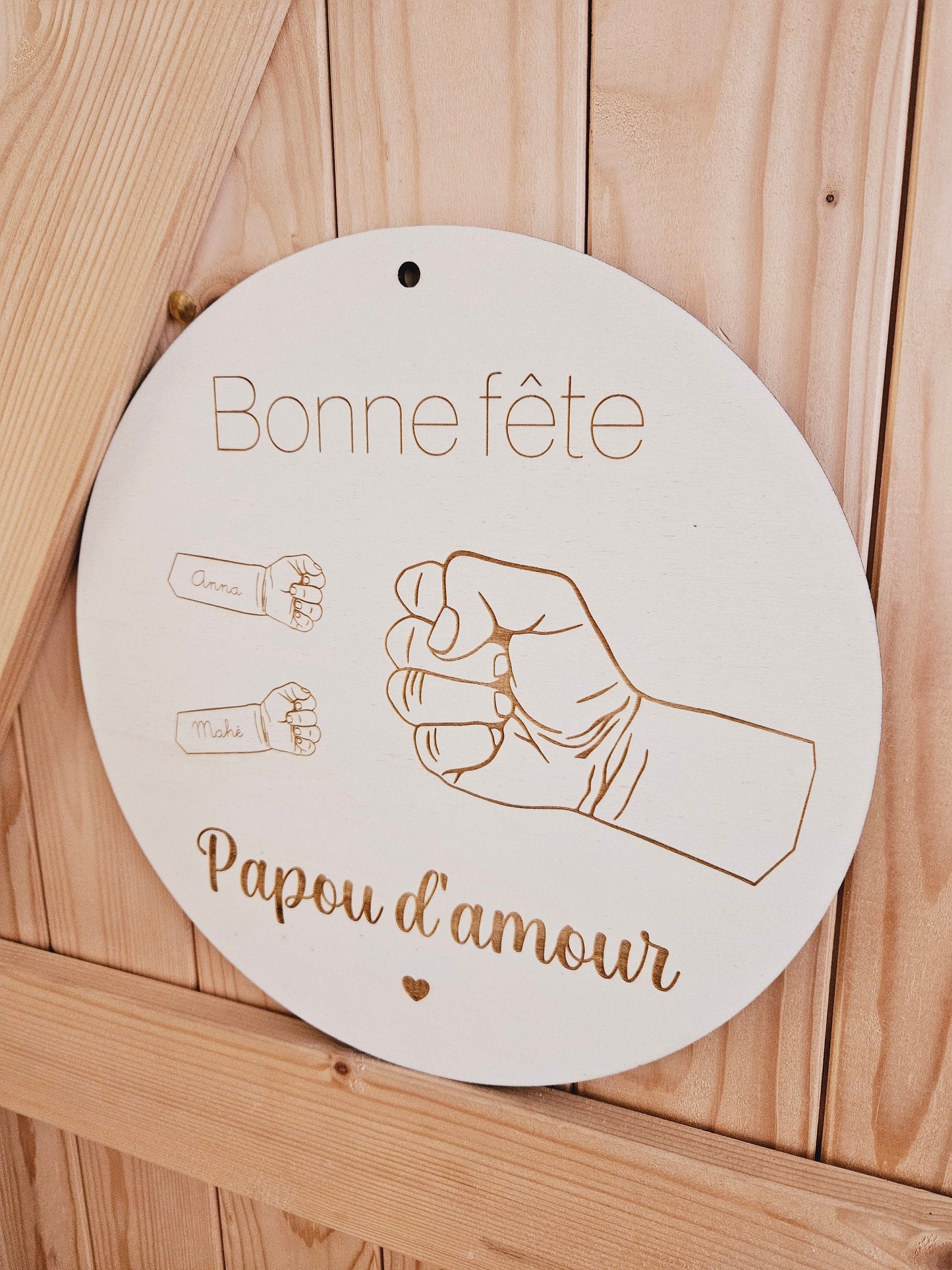 Cadre main papa papy grand père | cadeau personnalisé |