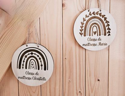 Plaque porte maitresse ou maitre | professeur | cadeau école maternelle collège