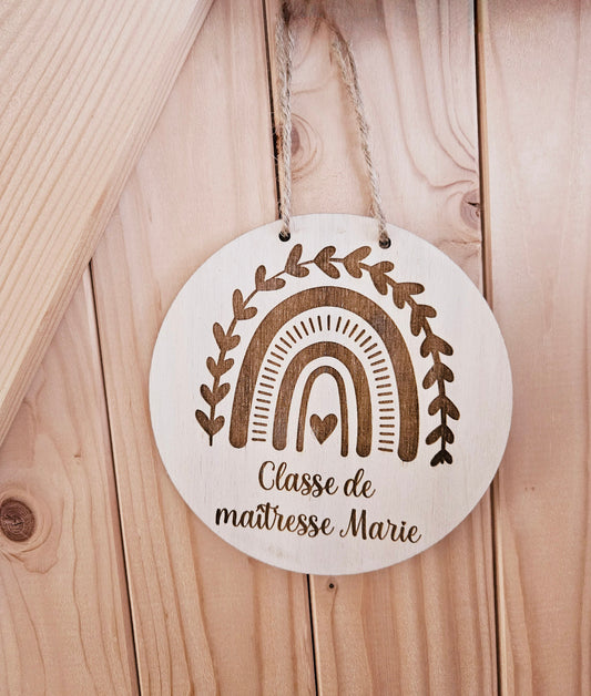 Plaque porte maitresse ou maitre | professeur | cadeau école maternelle collège