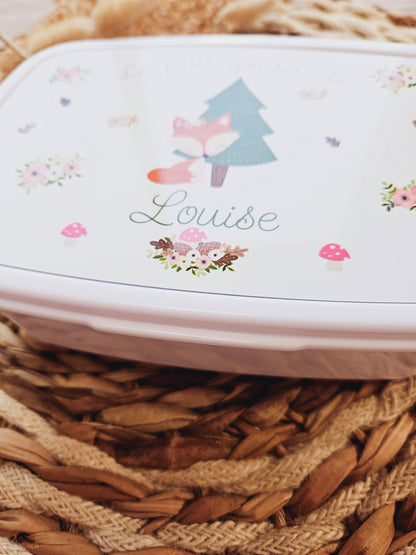 Boite à goûter / lunch box / gouter enfant /boite à gouter enfant bébé /creche maternelle rentrée des classes/ boite à gouter prenom / ecole