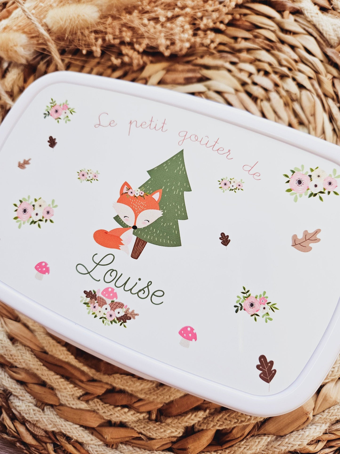 Boite à goûter / lunch box / gouter enfant /boite à gouter enfant bébé /creche maternelle rentrée des classes/ boite à gouter prenom / ecole